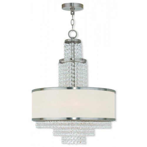 Livex Lighting Prescott 5 Light Brushed Nickel Chandelier