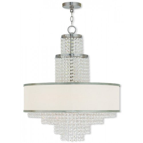 Livex Lighting Prescott 6 Light Brushed Nickel Chandelier