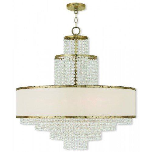 Livex Lighting Prescott 8 Light Winter Gold Chandelier