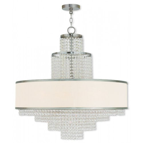 Livex Lighting Prescott 8 Light Brushed Nickel Chandelier