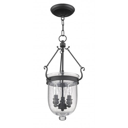 Livex Lighting Jefferson 3 Light Black Chain Lantern