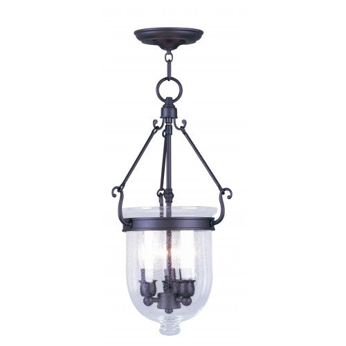 Livex Lighting Jefferson 3 Light Bronze Chain Lantern