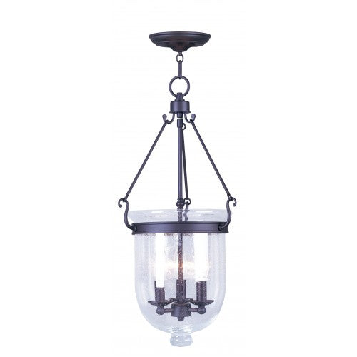 Livex Lighting Jefferson 3 Light Bronze Chain Lantern