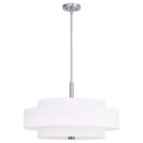 Livex Lighting Meridian 5 Light Brushed Nickel Pendant