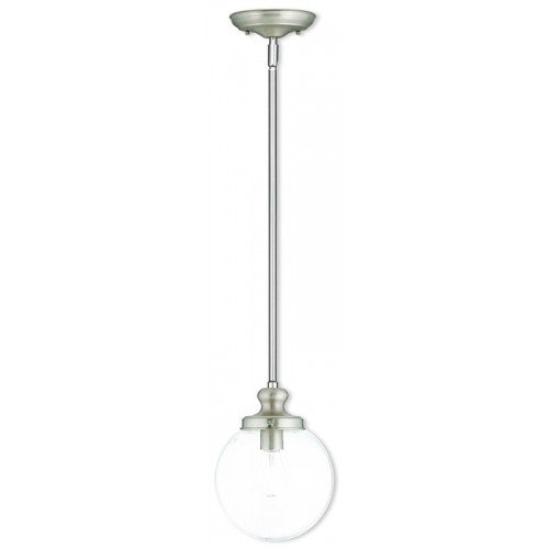 Livex Lighting Sheffield 1 Light Brushed Nickel Mini Pendant