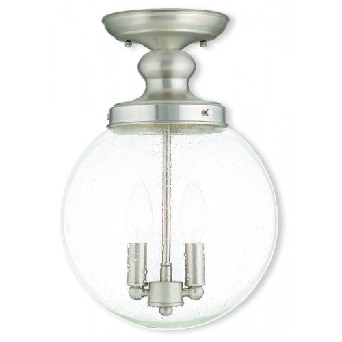 Livex Lighting Northampton 2 Light Brushed Nickel Ceiling Mount