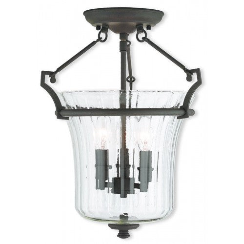 Livex Lighting Cortland 3 Light Bronze Ceiling Mount