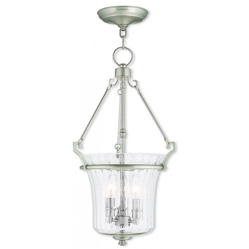 Livex Lighting Cortland 3 Light Brushed Nickel Pendant