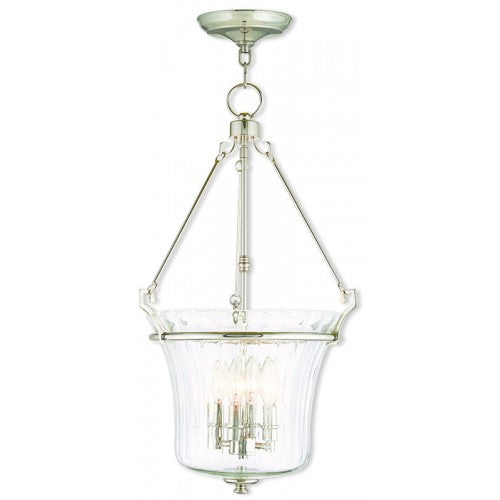 Livex Lighting Cortland 4 Light Polished Nickel Pendant