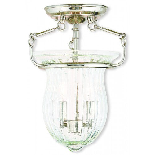 Livex Lighting Andover 2 Light Polished Nickel Ceiling Mount