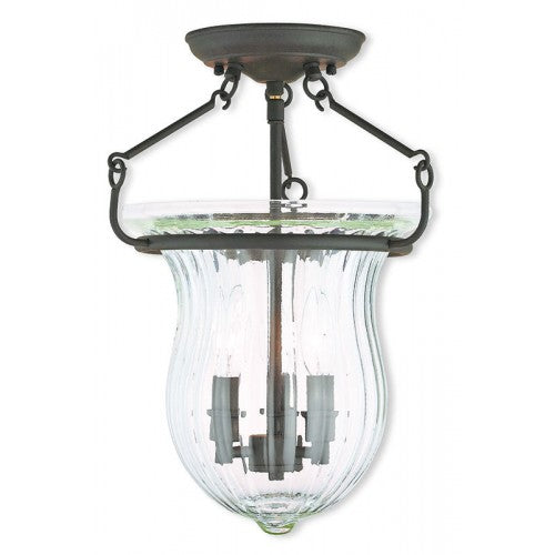 Livex Lighting Andover 3 Light Bronze Ceiling Mount