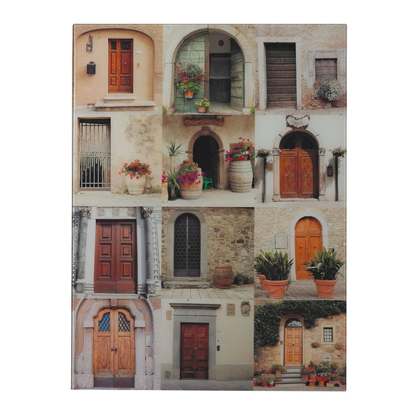 Door Collage Photography Printed On Glass