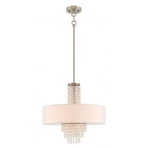 Livex Lighting Carlisle 4 Light Brushed Nickel Chandelier