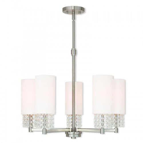 Livex Lighting Carlisle 5 Light Brushed Nickel Chandelier