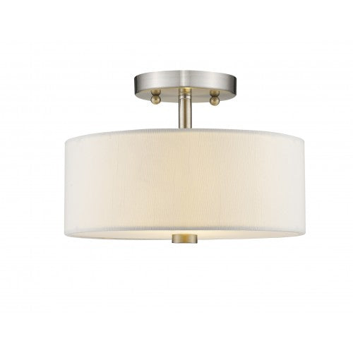 Livex Lighting Brighton 2 Light Brushed Nickel Ceiling Mount