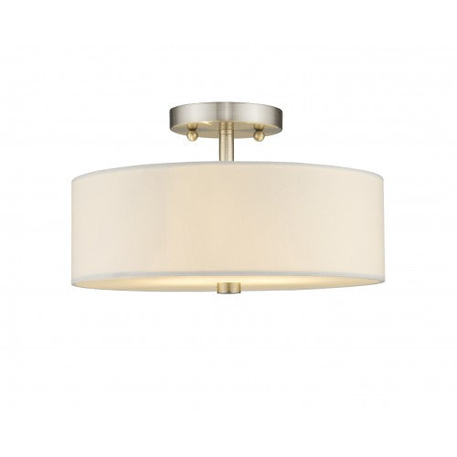 Livex Lighting Brighton 2 Light Brushed Nickel Ceiling Mount