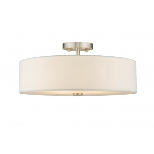 Livex Lighting Brighton 4 Light Brushed Nickel Ceiling Mount
