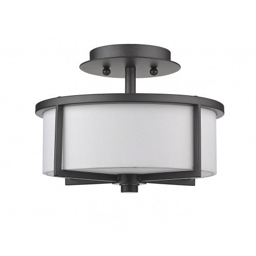 Livex Lighting Wesley 2 Light Bronze Ceiling Mount