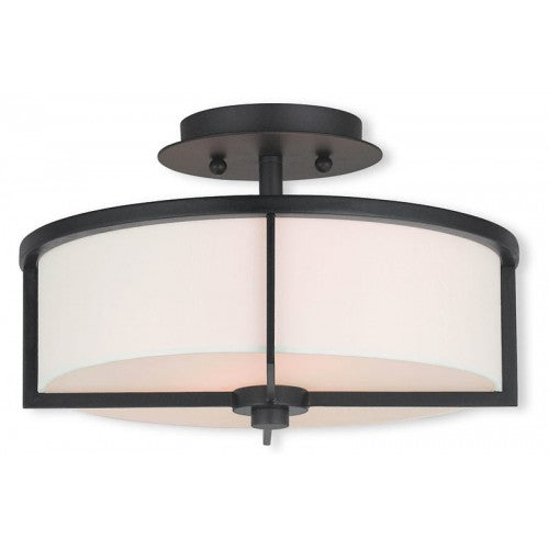 Livex Lighting Wesley 2 Light Bronze Ceiling Mount