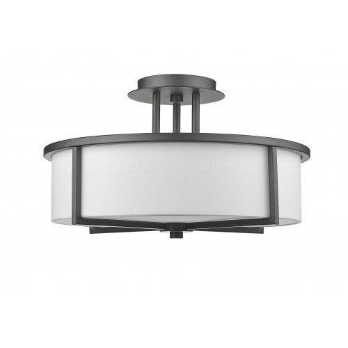 Livex Lighting Wesley 3 Light Bronze Ceiling Mount