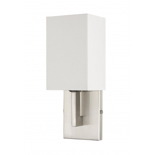 Livex Lighting Hollborn 1 Light Brushed Nickel Wall Sconce