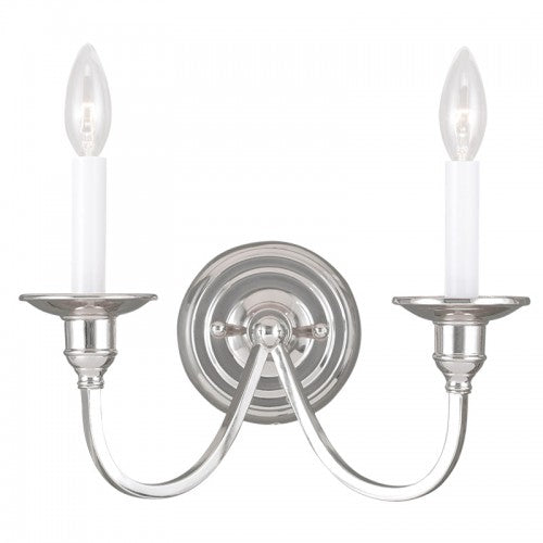 Livex Lighting Cranford 2 Light Polished Nickel Wall Sconce