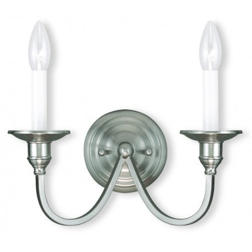 Livex Lighting Cranford 2 Light Brushed Nickel Wall Sconce