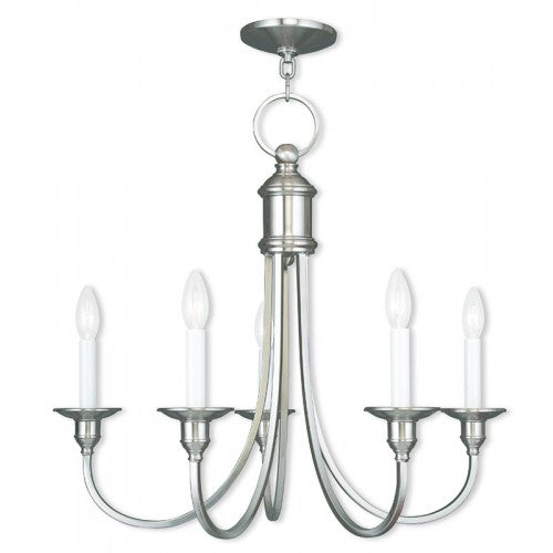 Livex Lighting Cranford 5 Light Brushed Nickel Chandelier