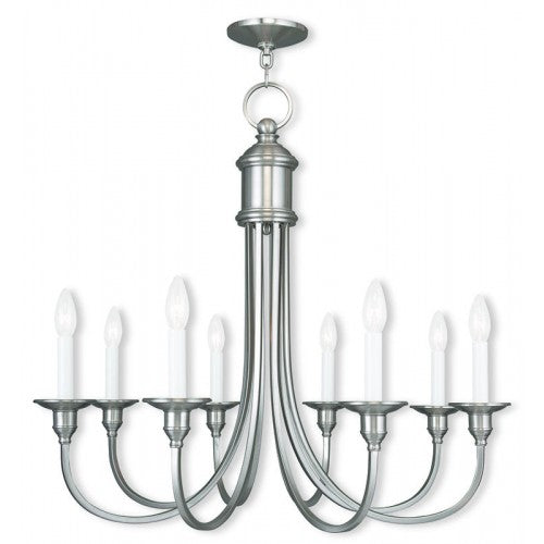 Livex Lighting Cranford 8 Light Brushed Nickel Chandelier
