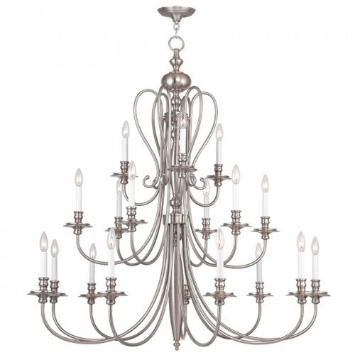Livex Lighting Caldwell 18 Light Brushed Nickel Chandelier