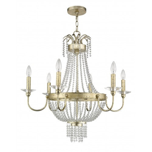 Livex Lighting Valentina 6 Light Winter Gold Chandelier