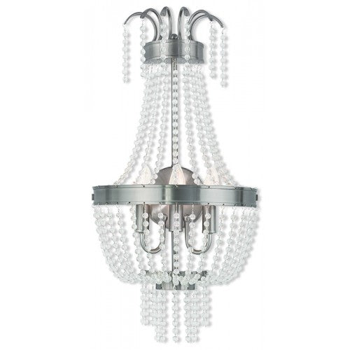 Livex Lighting Valentina 3 Light Brushed Nickel Wall Sconce