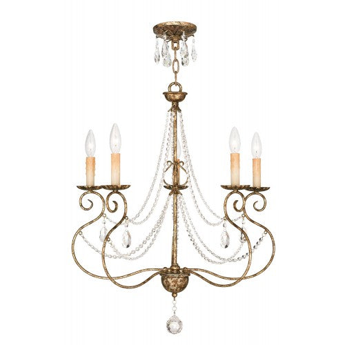 Livex Lighting Isabella 5 Light European Bronze Chandelier
