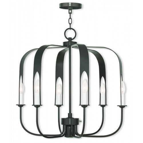 Livex Lighting Addison 6 Light + 1 Light EBZ Chandelier