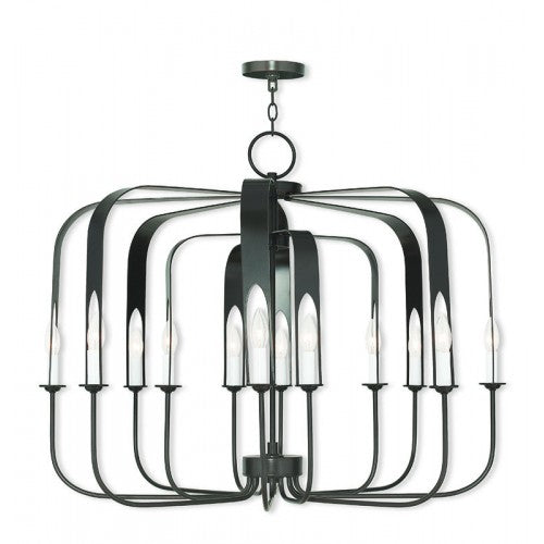 Livex Lighting Addison 8 Light + 4 Light EBZ Chandelier