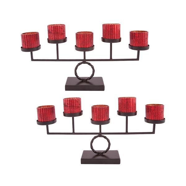 Holiday Set of 2 Votive Centerpieces