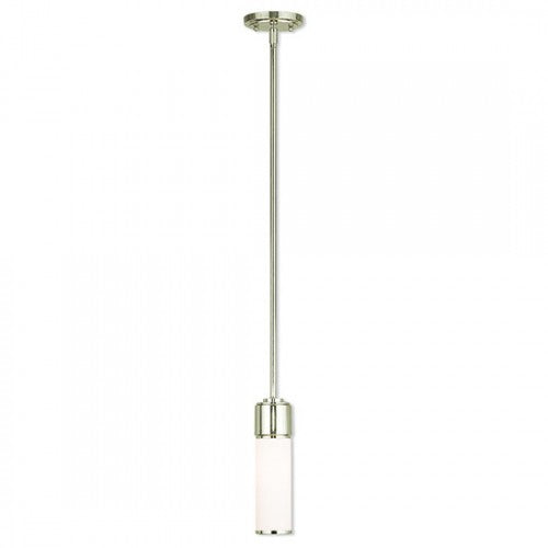Livex Lighting Weston 1 Light Polished Nickel Mini Pendant