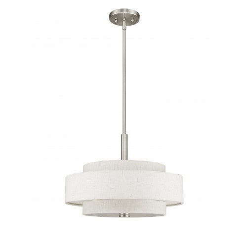 Livex Lighting Meridian 4 Light Brushed Nickel Pendant