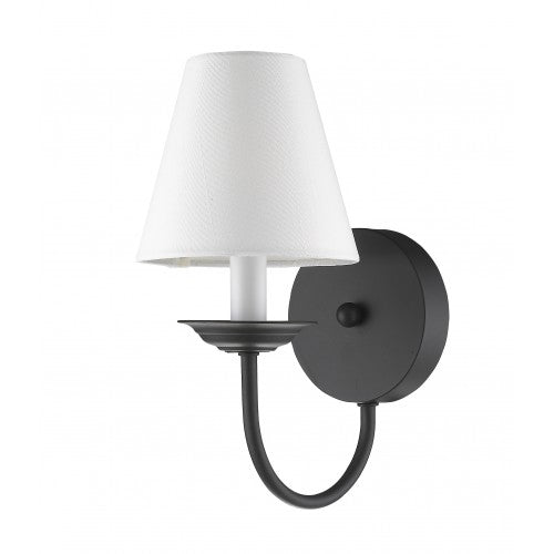 Livex Lighting Mendham 1 Light Black Wall Sconce