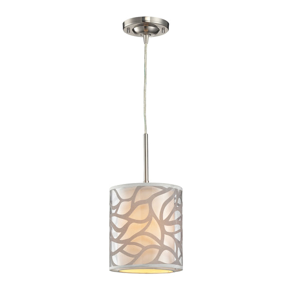 Autumn Breeze 1 Light Pendant In Brushed Nickel