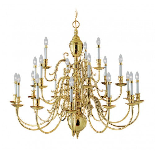 Livex Lighting Wakefield 21 Light Polished Brass Chandelier