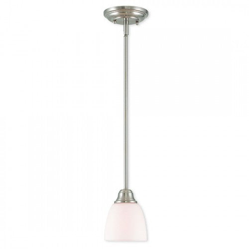 Livex Lighting Somerville 1 Light Brushed Nickel Mini Pendant