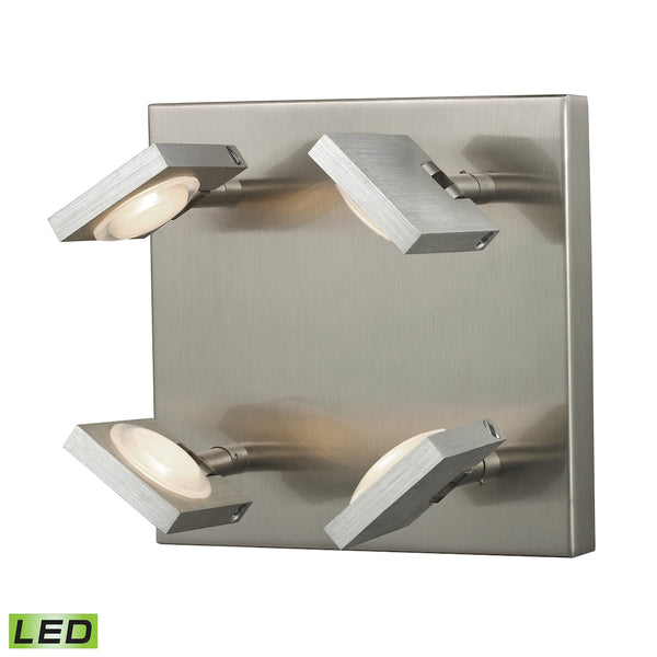 Reilly 4 Light Wall Sconce In Brushed Nickel And Brushed Aluminum