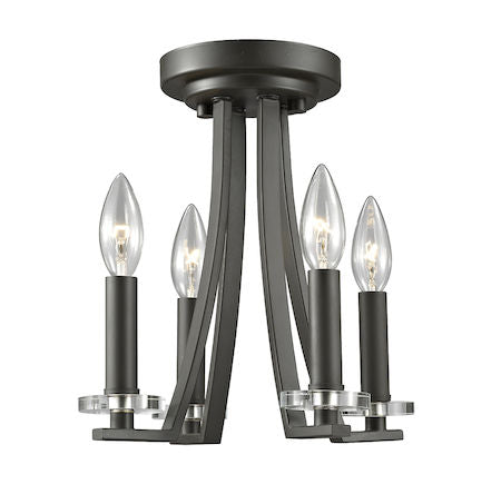 Z-Lite Verona 4 Light Semi Flush Mount 2010SF4-BRZ