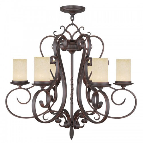 Livex Lighting Millburn Manor 6 Light Imperial Bronze Chandelier