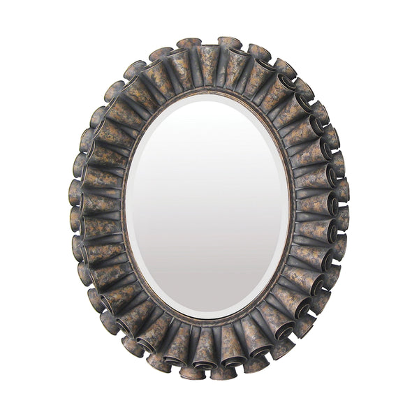 Ruffled Oval Mirror