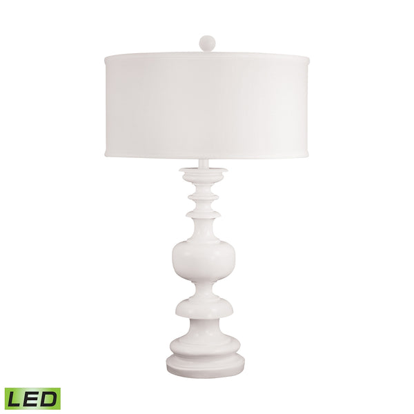 White Gloss Urn LED Table Lamp