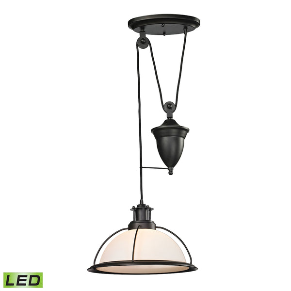 Wilmington 1 Light LED Pulldown Pendant In Oil Rubbed Bronze