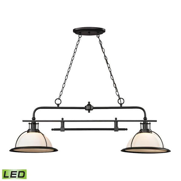 Wilmington 2 Light LED Billiard In Oil Rubbed Bronze