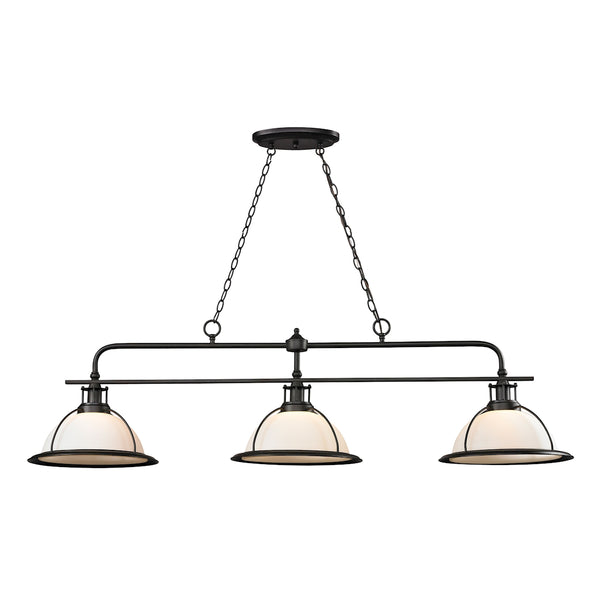Wilmington 3 Light Billiard In Oil Rubbed Bronze